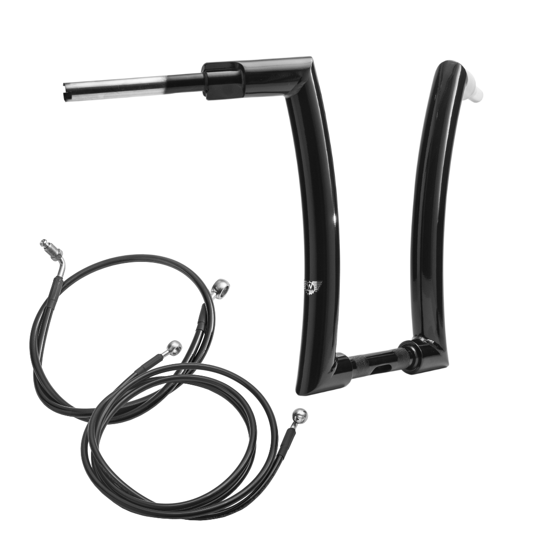 Wings Custom King Rhino 2" Handlebar Kit with Cables - Road Glide 15-20 (Hydraulic Clutch) - Gloss Black / Matte Black