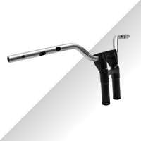 Wings Custom Flat Bar Slim 1" Handlebar & Hawk Grip Riser Kit - Road Glide 24-26
