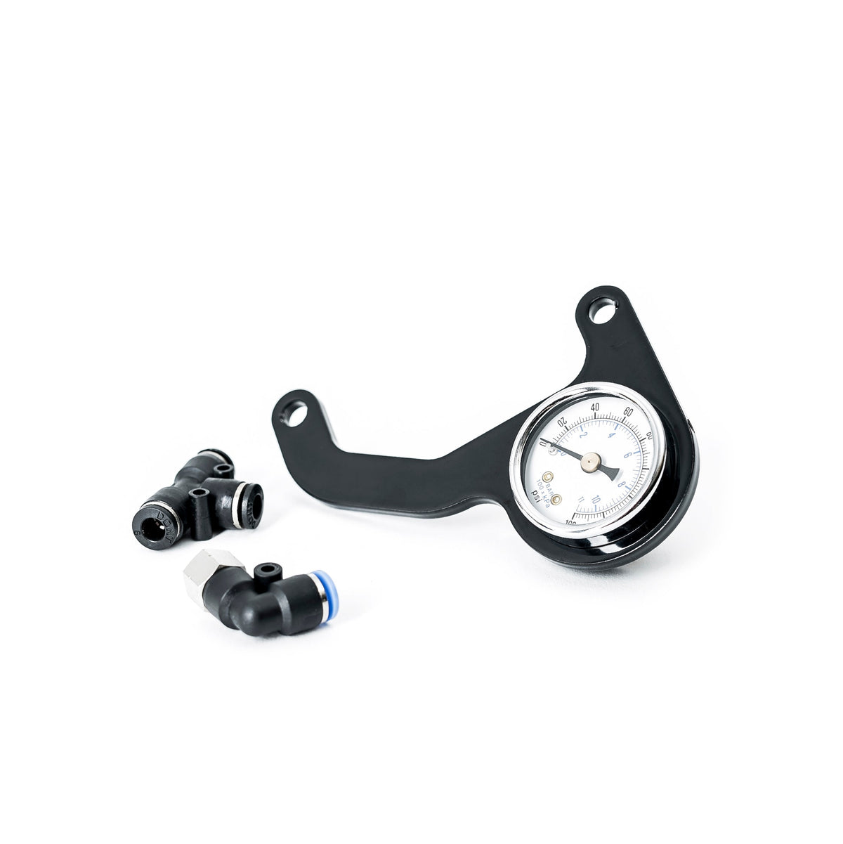 Killer Custom Rocker Box Mounted Air Ride Pressure Gauge Kit - Softail 18-up