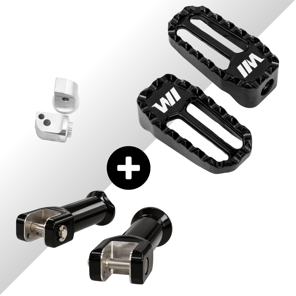 Wings Custom Thunder Mini Passenger Foot Pegs - Softail 18-26 - Black