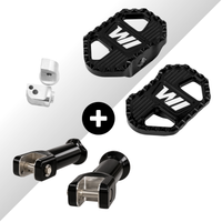 Wings Custom Thunder One Passenger Foot Pegs - Softail 18-26 - Black