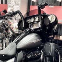 Wings Custom Front King Rhino 2" Handlebars - Street Glide, Ultra Limited / Ultra Classic & Electra Glide 00-26 - Gloss Black / Matte Black