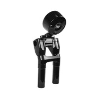 Wings Custom Hawk Grip Riser with Single Hawk Speedometer Relocator - Breakout, Street Bob, Standard, Low Rider S/ST 10-26 - Black