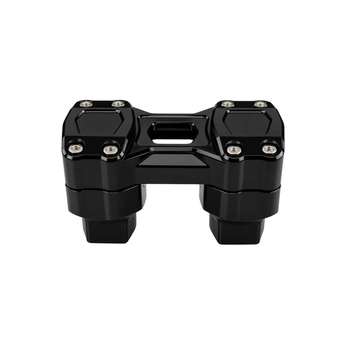 Wings Custom billet handlebar riser, gloss black, front