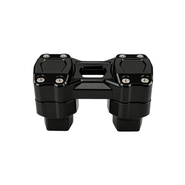Wings Custom billet handlebar riser, gloss black, front