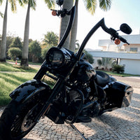 Wings Custom Diablo Rhino 2" Handlebars - Road King 00-24 - Gloss Black / Matte Black