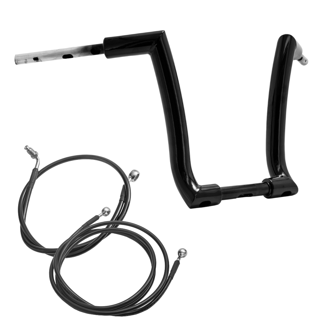 Wings Custom Rogue Rhino 2" Handlebar Kit with Cables - Road Glide 15-20 (Hydraulic Clutch) - Gloss Black / Matte Black