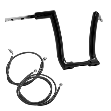 Wings Custom Rogue Rhino 2" Handlebar Kit with Cables - Road Glide 15-20 (Hydraulic Clutch) - Gloss Black / Matte Black