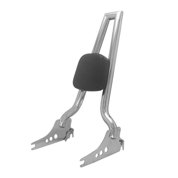 Wings Custom Sissy Bar Squarebone Brutale 25" Detachable - Softail Custom 07-10 - Polished Stainless Steel
