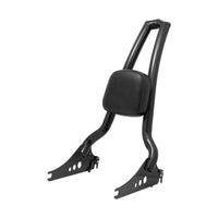 Wings Custom Sissy Bar Backbone Brutale 25" Detachable - Softail 00-26 - Gloss Black / Matte Black