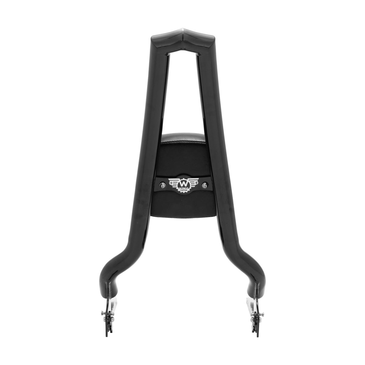 Wings Custom Sissy Bar Backbone Brutale 25" Detachable - Softail 00-26 - Gloss Black / Matte Black