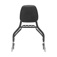 Wings Custom Sissy Bar King Low 16" Detachable with Luggage Rack - Heritage 02-25 - Gloss Black / Matte Black