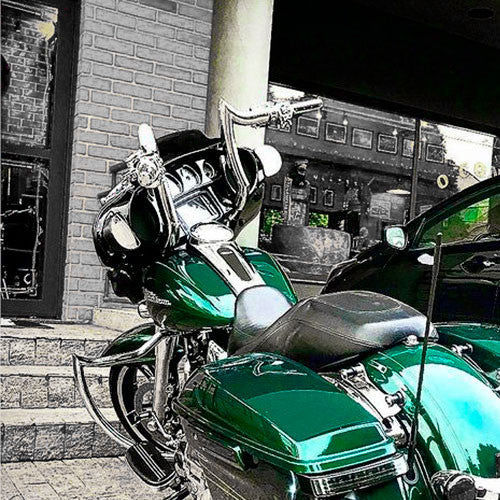 Wings Custom Front Diablo Rhino 2" Handlebars - Electra Glide 00-24 - Polished Stainless Steel