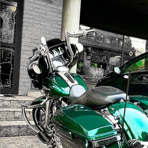 Wings Custom Front Diablo Rhino 2" Handlebars - Street Glide 09-25 - Polished Stainless Steel