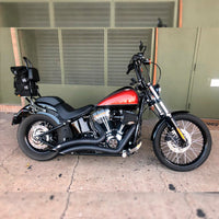 Wings Custom Sissy Bar King 25" Detachable with Luggage Rack - Blackline 11-13 - Gloss Black / Matte Black