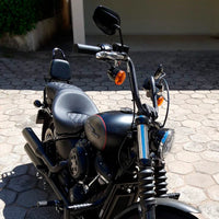 Wings Custom Sissy Bar King 20" Detachable with Luggage Rack - Street Bob 18-26 - Gloss Black / Matte Black