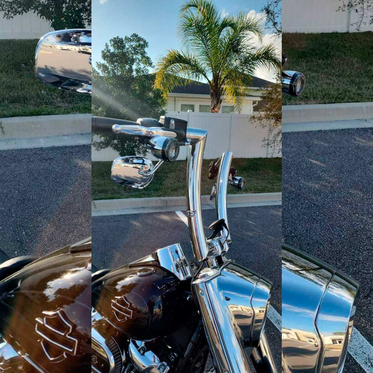 Wings Custom King Curve Rhino 2" Handlebars - Fat Boy 00-26 - Polished Stainless Steel