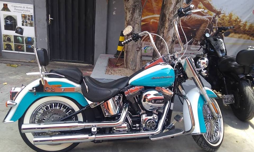 Wings Custom Sissy Bar King Low 16" Detachable with Luggage Rack - Softail Deluxe 05-20 - Polished Stainless Steel