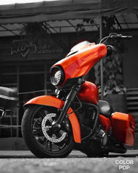 Wings Custom Ape Hanger Classic Brutale 1-1/2" Handlebars - Street Glide 06-26 - Gloss Black / Matte Black