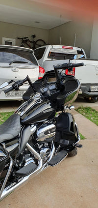 Wings Custom Mad Dogger Curve Rhino 2" Handlebar Kit with Cables - Road Glide 11 & 13 & 15-20 & 22 (Hydraulic Clutch) - Gloss Black / Matte Black