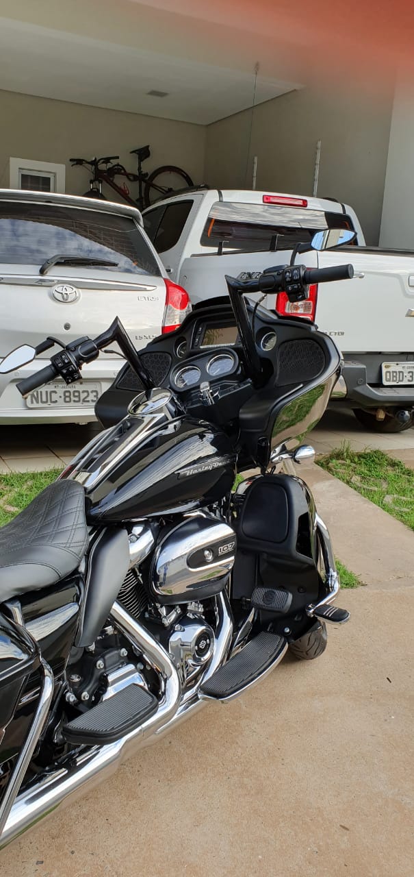 Wings Custom Mad Dogger Curve Rhino 2" Handlebar Kit with Cables & Wiring - Road Glide 15-20 (Hydraulic Clutch) - Gloss Black / Matte Black