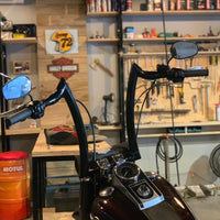 Wings Custom Diablo Quinado Brutale 1-1/2" Handlebars - Fat Boy 00-26 - Gloss Black / Matte Black
