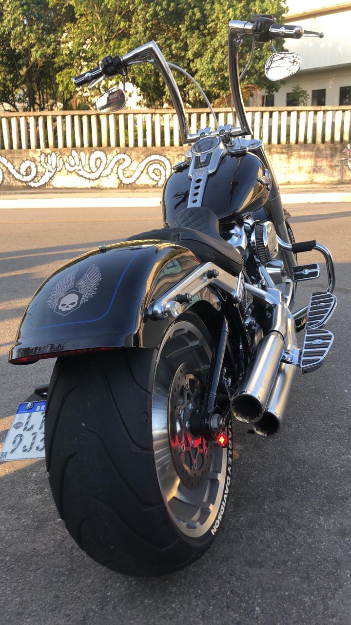Wings Custom King Quinado Brutale 1-1/2" Handlebars - Fat Boy 00-26 - Polished Stainless Steel