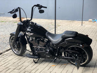 Wings Custom Ape Hanger Classic Brutale 1-1/2" Handlebars - Fat Boy 00-26 - Gloss Black / Matte Black
