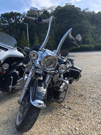 Wings Custom Diablo Rhino 2" Handlebar Kit with Cables - Road King 14-16 & 18-25 (Cable Clutch) - Polished Stainless Steel