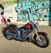 Wings Custom Ape Hanger Curve Brutale 1-1/2" Handlebars - Fat Boy 00-26 - Polished Stainless Steel
