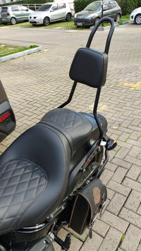 Wings Custom Sissy Bar King 25" Detachable - Fat Bob 18-24 - Gloss Black / Matte Black