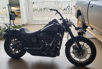 Wings Custom Sissy Bar King 30" Detachable with Luggage Rack - Low Rider S 18-26 - Gloss Black / Matte Black