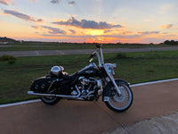 Wings Custom Front King Rhino 2" Handlebar Kit with Cables & Wiring - Road King 14-20 (Hydraulic Clutch) - Polished Stainless Steel