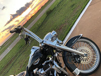 Wings Custom Front King Rhino 2" Handlebar Kit with Cables & Wiring - Road King 14-20 (Hydraulic Clutch) - Polished Stainless Steel