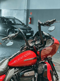 Wings Custom Diablo Rhino 2" Handlebar Kit with Cables - Road Glide 08-13 & 21-26 (Cable Clutch) - Gloss Black / Matte Black