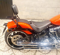 Wings Custom Sissy Bar King Low 16" Detachable with Luggage Rack - Breakout 13-26 - Gloss Black / Matte Black