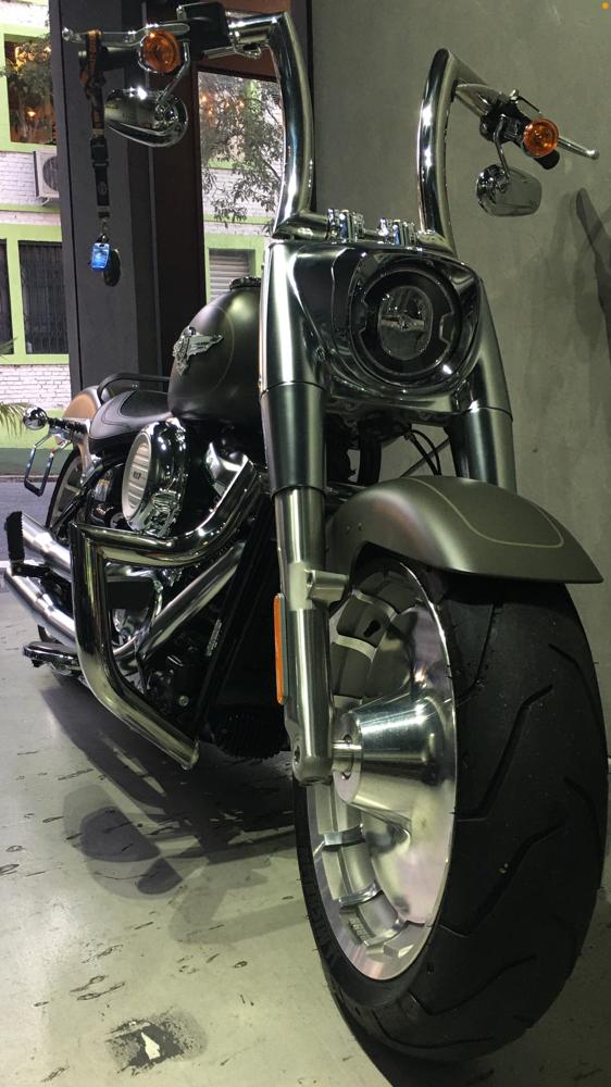 Wings Custom King Rhino 2" Engine Guard / Crash Bar - Fat Boy 18-26 - Polished Stainless Steel