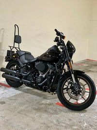 Wings Custom Sissy Bar King 30" Detachable with Luggage Rack - Low Rider S 18-26 - Gloss Black / Matte Black