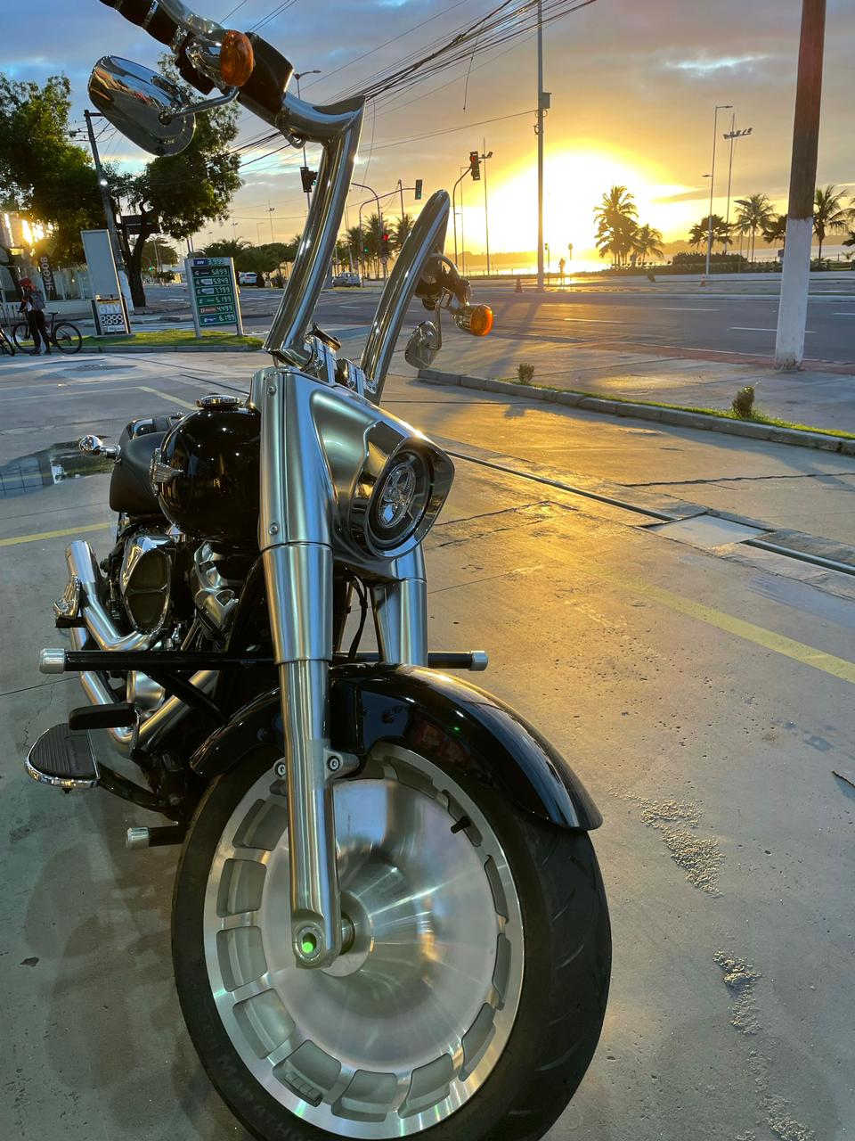 Wings Custom Diablo Rhino 2" Handlebar Kit with Cables & Wiring - Fat Boy 16-26 (E-Throttle) - Polished Stainless Steel