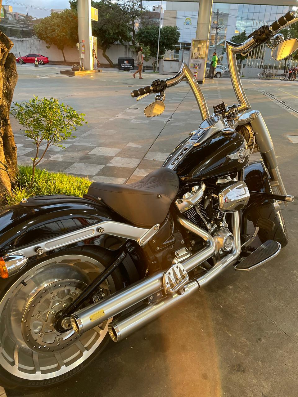 Wings Custom Diablo Rhino 2" Handlebar Kit with Cables & Wiring - Fat Boy 16-26 (E-Throttle) - Polished Stainless Steel