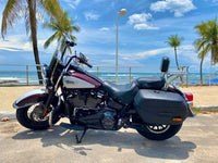 Wings Custom Sissy Bar King Low 16" Detachable with Luggage Rack - Heritage 02-25 - Polished Stainless Steel