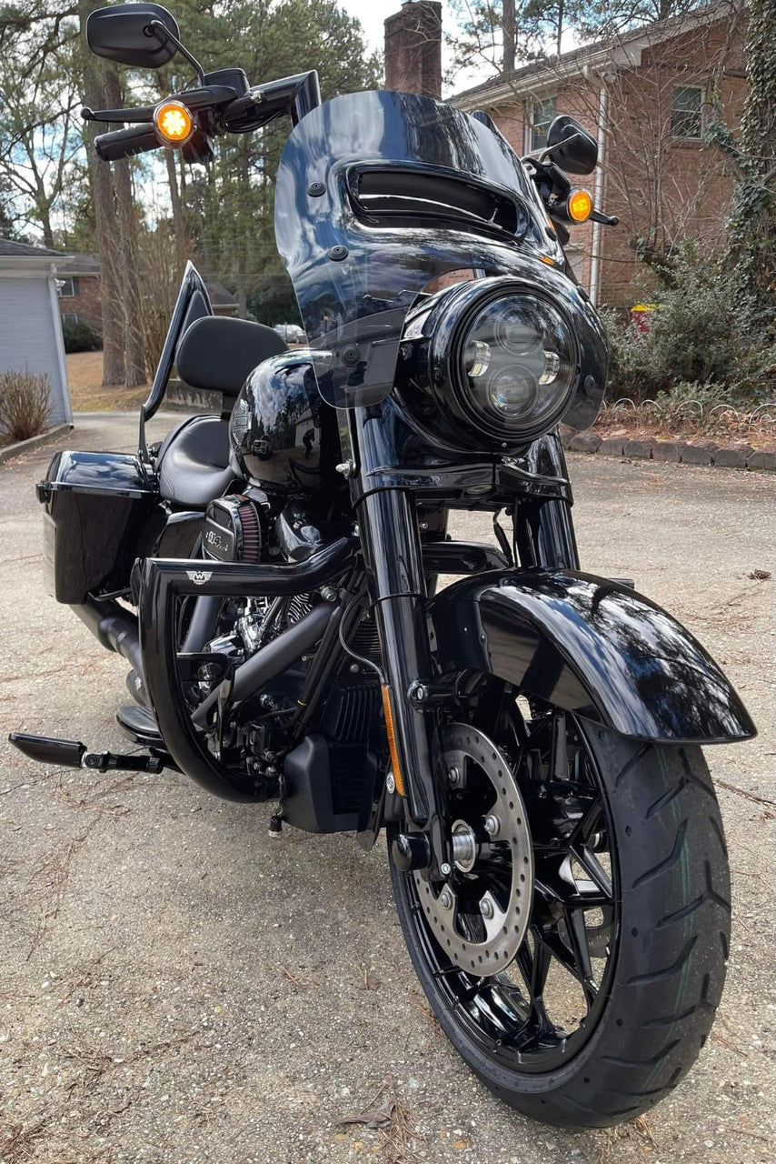 Wings Custom King Rhino 2" Engine Guard / Crash Bar - Electra Glide 10-24 - Gloss Black / Matte Black