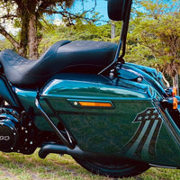Wings Custom Saddlebag Guard Classic - Touring 11-26 - Gloss Black / Matte Black