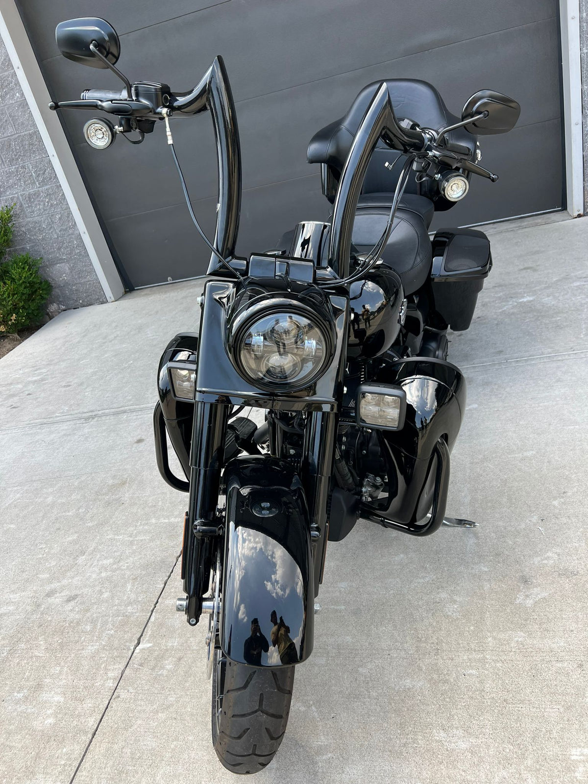 Wings Custom Diablo Rhino 2" Handlebars - Road King 00-24 - Gloss Black / Matte Black