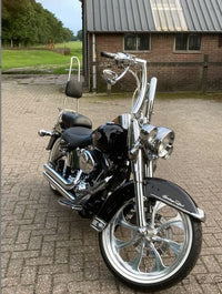 Wings Custom Sissy Bar King 30" Detachable with Luggage Rack - Heritage 02-25 - Polished Stainless Steel