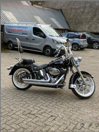 Wings Custom Sissy Bar King 30" Detachable with Luggage Rack - Heritage 02-25 - Polished Stainless Steel