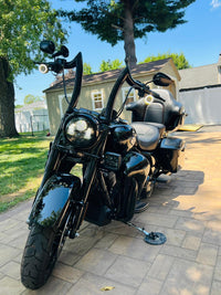 Wings Custom Diablo Rhino 2" Handlebar Kit with Cables & Wiring - Road King 13-16 & 21-25 (Cable Clutch) - Gloss Black / Matte Black