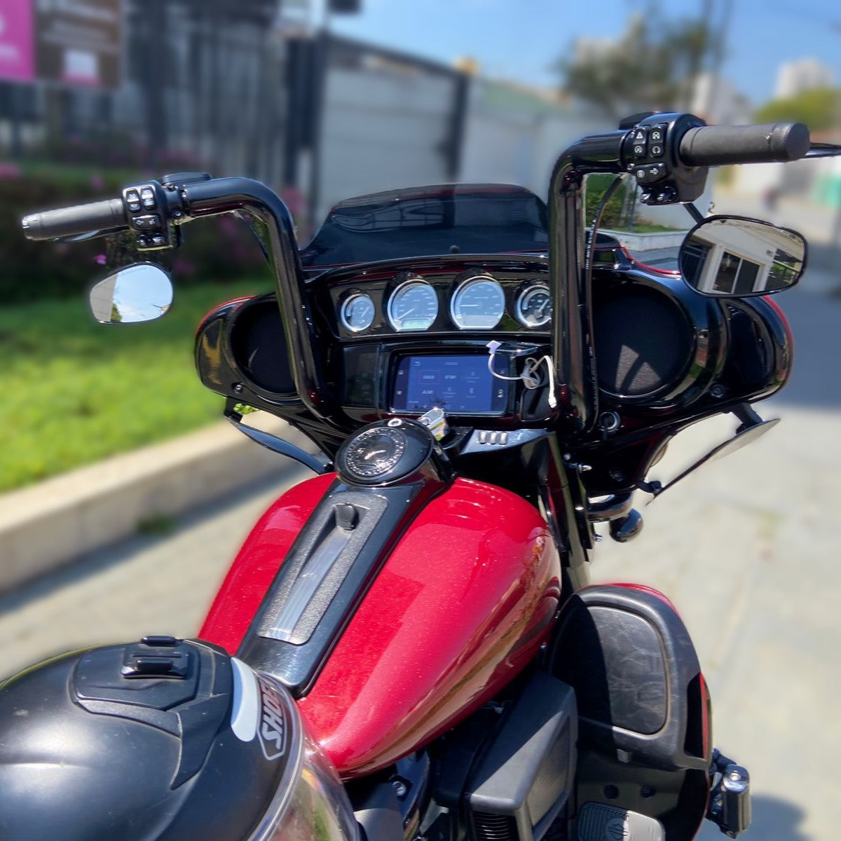 Wings Custom Ape Classic Rhino 2" Handlebars - Street Glide 00-26 - Gloss Black / Matte Black