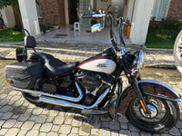 Wings Custom Ape Hanger Curve Brutale 1-1/2" Handlebars - Heritage 00-26 - Gloss Black / Matte Black