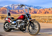 Wings Custom Sissy Bar Squarebone Brutale 25" Detachable - Low Rider S 18-26 - Polished Stainless Steel